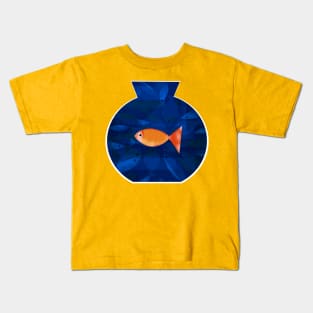 Goldfish in Bowl Kids T-Shirt